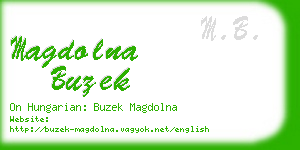 magdolna buzek business card